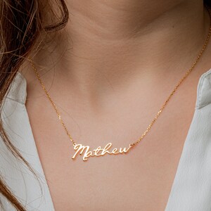 Name Necklace, Dainty Name Necklace, Gold Name Necklace, Personalized Necklace, Custom Name Necklace, Bridesmaid Gift