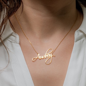 Dainty Personalized Name Necklace, Custom Name Necklace, Name Necklace Gold, Name Necklace for Women, Gift for Him