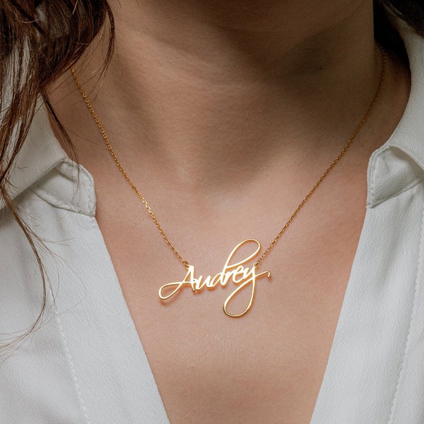 Dainty Personalized Name Necklace, Custom Name Necklace, Name Necklace Gold, Name Necklace for Women, Gift for Him