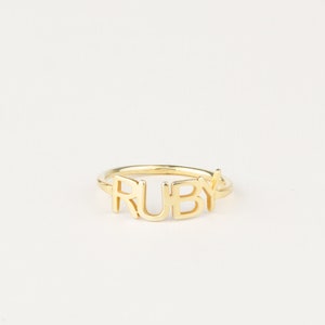 Sterling Silver Personalized Name Ring: Dainty Custom Jewelry