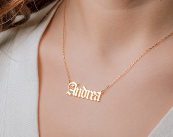 Custom Necklace, Name Necklace, Gift For Mom, Rose Gold Name Necklace, Personalized Necklace, Birthday Gift