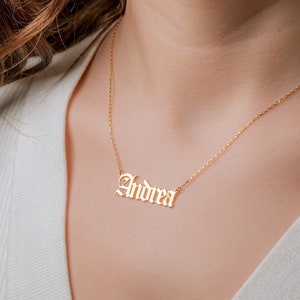 Custom Necklace, Name Necklace, Gift For Mom, Rose Gold Name Necklace, Personalized Necklace, Birthday Gift