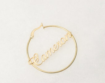 Name Earrings, Personalized Hoop Earrings, Handmade Jewelry For Women