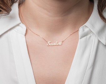 Personalized Sterling Silver Name Necklace: Custom Dainty Jewelry