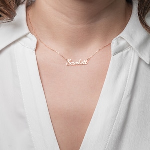 Personalized Sterling Silver Name Necklace: Custom Dainty Jewelry