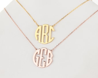 Monogram Necklace: Personalized Initial Pendant