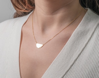Half Moon Necklace: Dainty Personalized Name Necklace