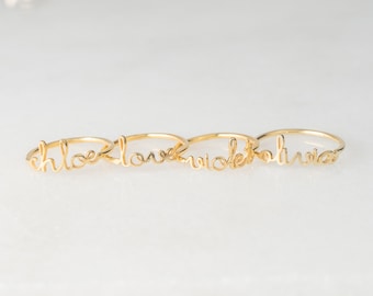 Custom Script Name Ring: Personalized Jewelry