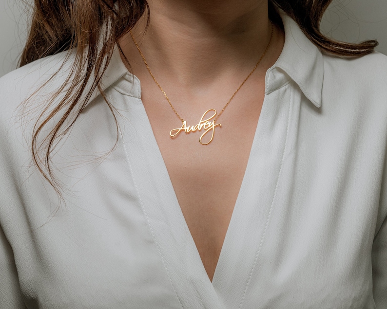Dainty Personalized Name Necklace, Custom Name Necklace, Name Necklace Gold, Name Necklace for Women, Gift for Him 