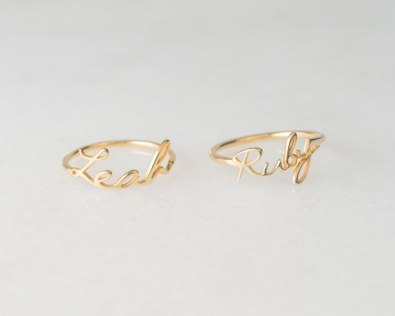 Personalized Name Ring Custom name ring Bridesmaid Gift Stackable Name Ring New Mom Gift Personalized Gift