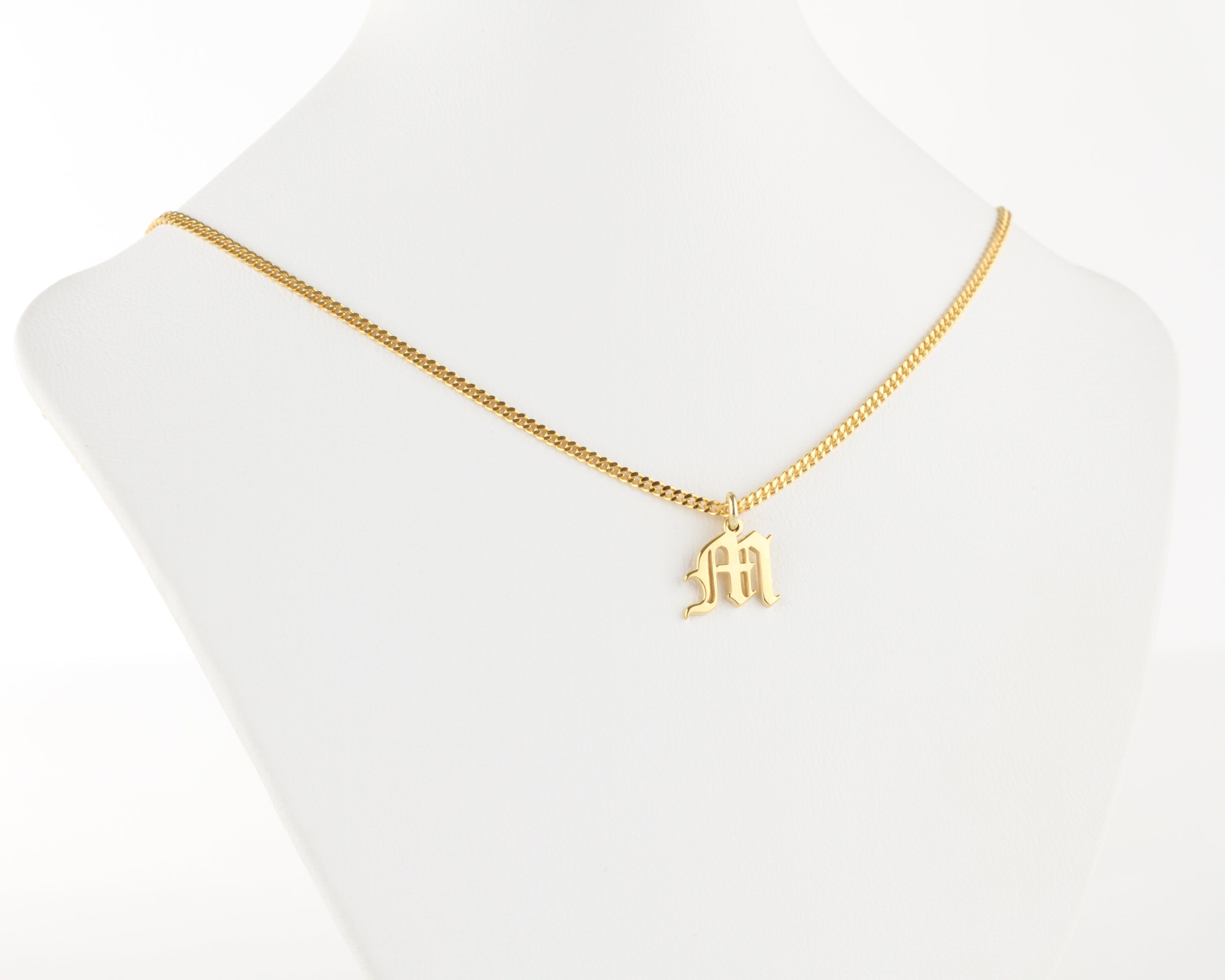 Old English Initial Necklace Old English Jewelry Old English Etsy