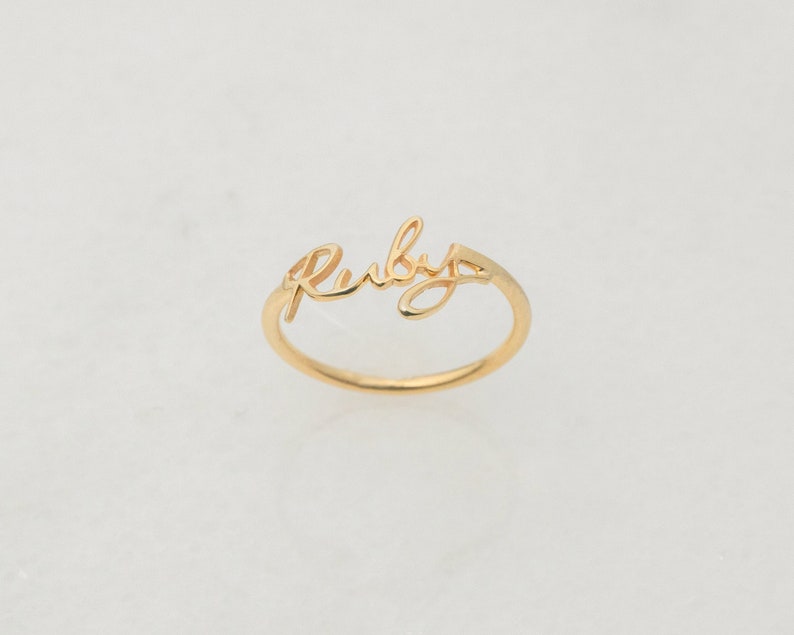 Personalized Name Ring Custom name ring Bridesmaid Gift Stackable Name Ring New Mom Gift Personalized Gift