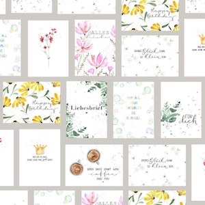 Set de cartes postales individuelles - cartes pour anniversaires, amitié, naissance, mariage et plus encore