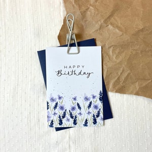 Biglietto d'auguri con prato fiorito/biglietto floreale DIN B6/biglietto pieghevole con motivo floreale