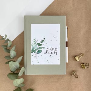 Postkarte Neutral / Aquarellkarte Für dich / Karte Greenery