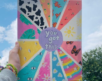 You Got This! TikTok Trend - Acrylic Canvas Painting