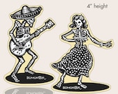 Day of the Dead 2-Sticker Combo quot Skeletons quot