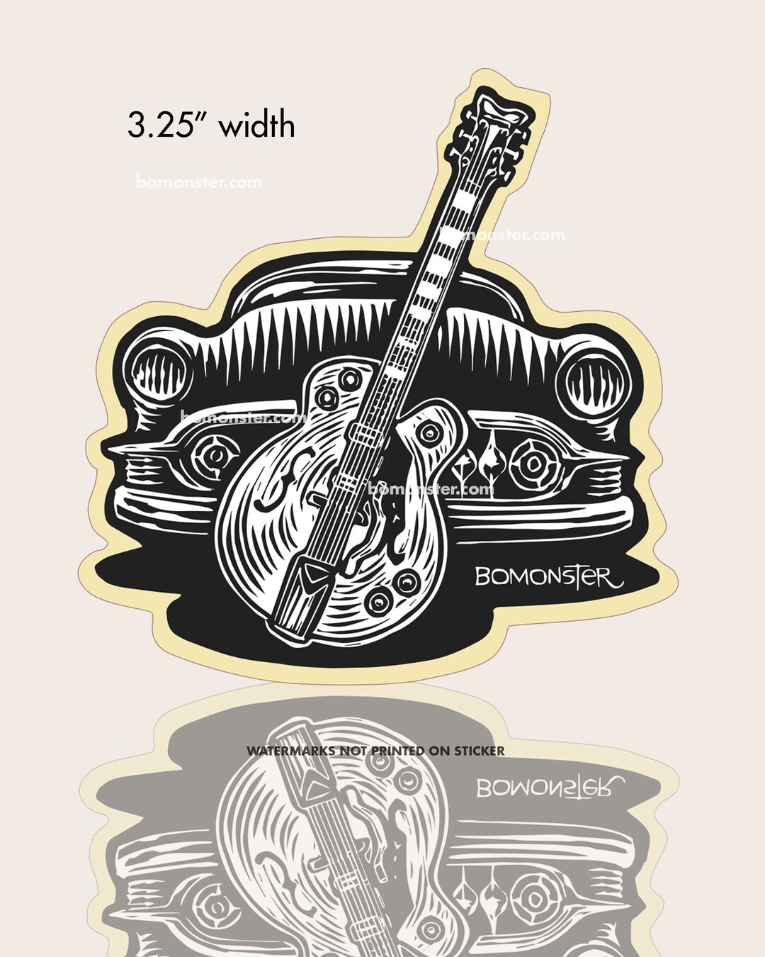 Custom Chevy Sticker custom Guitar - Etsy