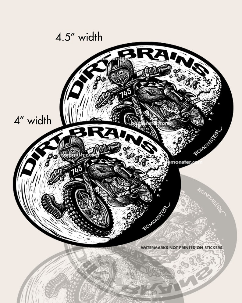 Dirt Bike 2-Sticker Combo Dirt Brains