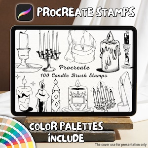 100 Kerzen Pinselstempel | Procreate Candle Brush Stamps | Kerze Procreate Stempel | Kerzen zeugen Stempel | Stempel zeugen