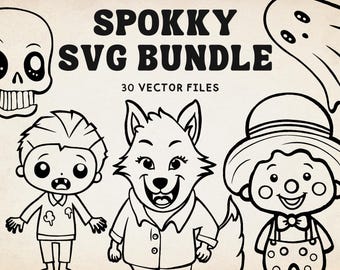 Spooky Svg Bundle, Spooky Svg Cut Files, Spooky Vector Files, Silhouette Spooky Svg, Spooky Outline Svg, Spooky Line Art Svg, Spooky Svg