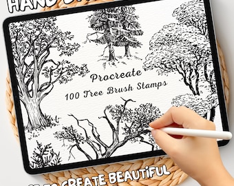 100 Tree Brush Stamps | Procreate Tree Brush Stamps | Tree Procreate Stamps | Procreate Tree Stamps | Procreate Tree | Procreate Stamps