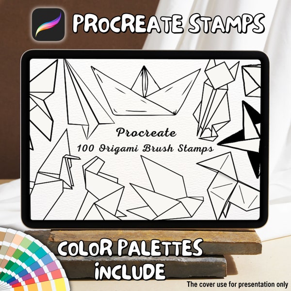 100 Origami Pinselstempel | Procreate Origami Brush Stamps | Origami Procreate Stempel | Procreate Origami Stempel | Procreate Origami