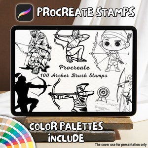 100 Archer Brush Stamps | Procreate Archer Brush Stamps | Archer Procreate Stamps | Procreate Archer Stamps | Procreate Archer