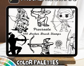 100 Archer Brush Stamps | Procreate Archer Brush Stamps | Archer Procreate Stamps | Procreate Archer Stamps | Procreate Archer