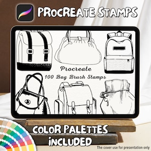 100 Bag Brush Stamps | Procreate Bag Brush Stamps | Bag Procreate Stamps | Procreate Bag Stamps | Procreate Bag | Procreate Stamps