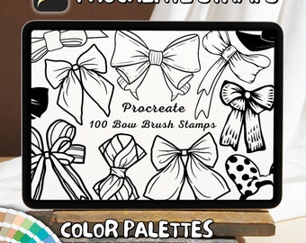 100 Bow Brush Stamps | Procreate Bow Brush Stamps | Bow Procreate Stamps | Procreate Bow Stamps | Procreate Bow | Procreate Stamps