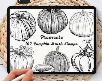 100 Pumpkin Brush Stamps | Procreate Pumpkin Brush Stamps | Pumpkin Procreate Stamps | Procreate Pumpkin Stamps | Procreate Pumpkin