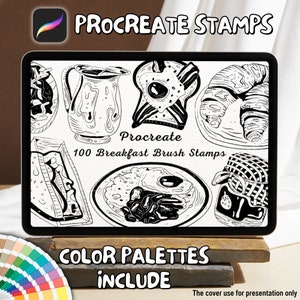 100 Breakfast Brush Stamps | Procreate Breakfast Brush Stamps | Breakfast Procreate Stamps | Procreate Breakfast Stamps | Procreate Stamps