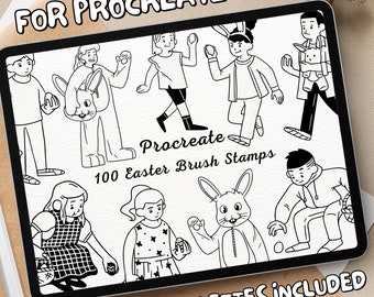 100 Easter Brush Stamps | Procreate Easter Brush Stamps | Easter Procreate Stamps | Procreate Easter Stamps | Procreate Easter