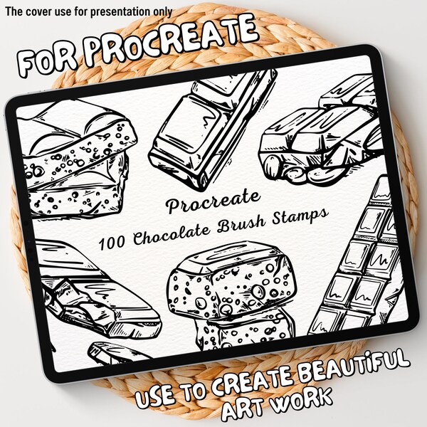 100 Chocolate Brush Stamps | Procreate Chocolate Brush Stamps | Chocolate Procreate Stamps | Procreate Chocolate Stamps | Procreate Stamps