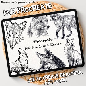 100 Fox Brush Stamps | Procreate Fox Brush Stamps | Fox Procreate Stamps | Procreate Fox Stamps | Procreate Fox | Procreate Stamps