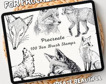 100 Fox Brush Stamps | Procreate Fox Brush Stamps | Fox Procreate Stamps | Procreate Fox Stamps | Procreate Fox | Procreate Stamps