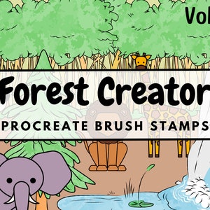 Forest Creator Brush Stamps | Procreate Forest Creator Brush Stamps | Forest Creator Procreate Stamps | Procreate Forest Creator Stamps