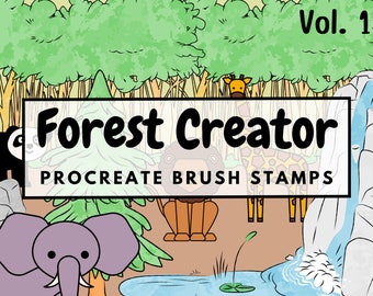 Forest Creator Brush Stamps | Procreate Forest Creator Brush Stamps | Forest Creator Procreate Stamps | Procreate Forest Creator Stamps