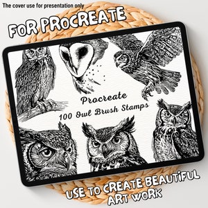 100 Owl Brush Stamps | Procreate Owl Brush Stamps | Owl Procreate Stamps | Procreate Owl Stamps | Procreate Owl | Procreate Stamps