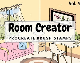 Room Creator Brush Stamps | Procreate Room Creator Brush Stamps | Room Creator Procreate Stamps | Procreate Room Creator Stamps