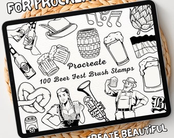 100 Beer Fest Brush Stamps | Procreate Beer Fest Brush Stamps | Beer Fest Procreate Stamps | Procreate Beer Fest Stamps | Procreate Stamps