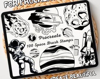100 Space Brush Stamps | Procreate Space Brush Stamps | Space Procreate Stamps | Procreate Space Stamps | Procreate Space | Procreate Stamps