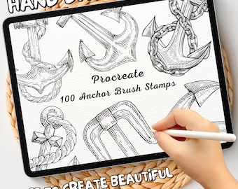 100 Anchor Brush Stamps | Procreate Anchor Brush Stamps | Anchor Procreate Stamps | Procreate Anchor Stamps | Procreate Anchor
