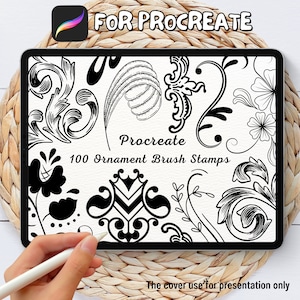 100 Ornament Brush Stamps | Procreate Ornament Brush Stamps | Ornament Procreate Stamps | Procreate Ornament Stamps | Procreate Ornament