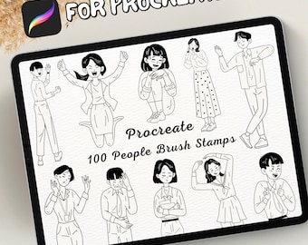 100 People Brush Stamps | Procreate People Brush Stamps | People Procreate Stamps | Procreate People Stamps | Procreate People