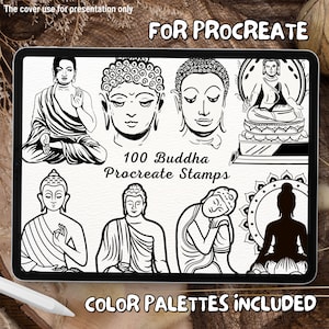 100 Buddha Brush Stamps | Procreate Buddha Brush Stamps | Buddha Procreate Stamps | Procreate Buddha Stamps | Procreate Buddha | Procreate