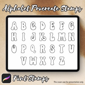 Alphabet Brush Stamps | Procreate Alphabet Brush Stamps | Alphabet Procreate Stamps | Procreate Alphabet Stamps | Procreate Alphabet