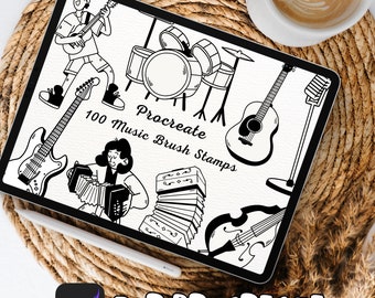 100 Music Brush Stamps | Procreate Music Brush Stamps | Music Procreate Stamps | Procreate Music Stamps | Procreate Music | Procreate Stamps