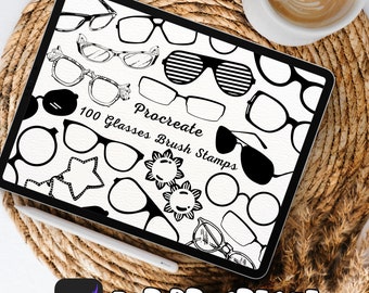 100 Glasses Brush Stamps | Procreate Glasses Brush Stamps | Glasses Procreate Stamps | Procreate Glasses Stamps | Procreate Glasses